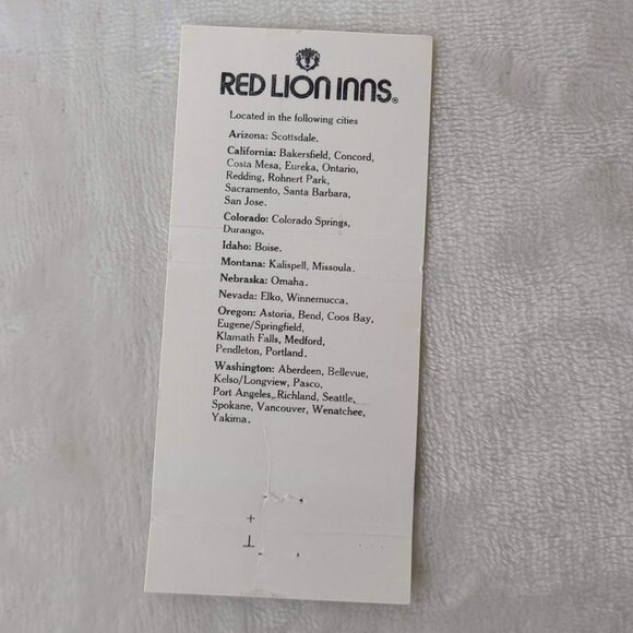 Vintage Matchbook Cover Red Lion Inn Various Locations Western US - Picture 5 of 5
